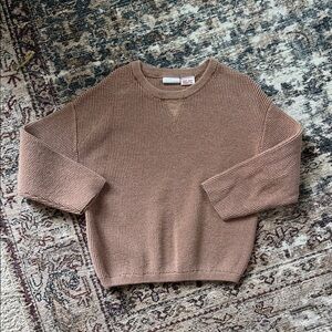 Zara Kids // tan textured pullover